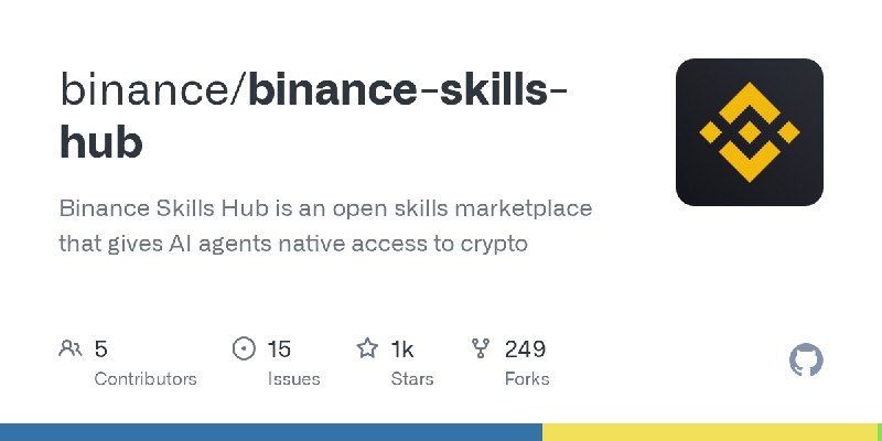 GitHub - binance/binance-skills-hub: Binance Skills Hub is an open skills marketplace that gives AI agents native access to crypto
