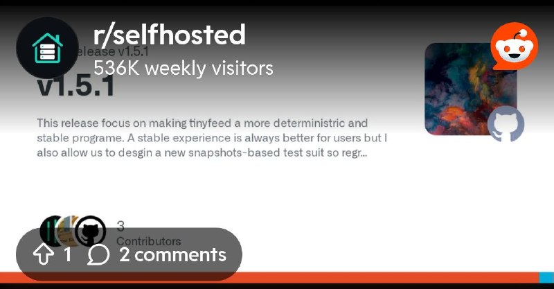 From the selfhosted community on Reddit: tinyfeed 1.5.1: the stability release!