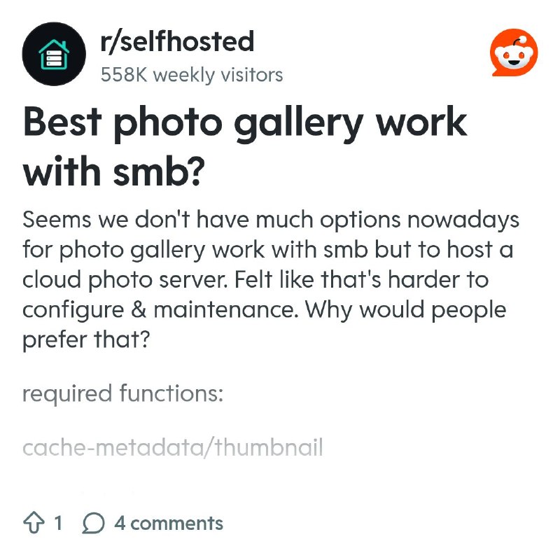 From the selfhosted community on Reddit