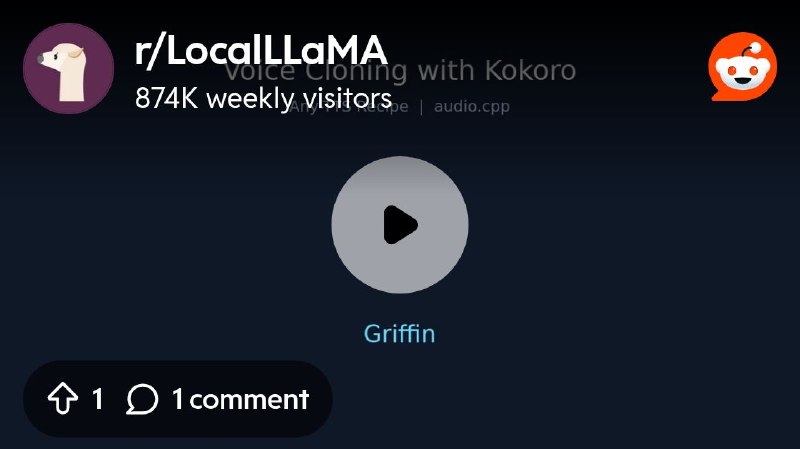 From the LocalLLaMA community on Reddit: Kokoro can now clone any voice with just ~600 MB of extra VRAM!
