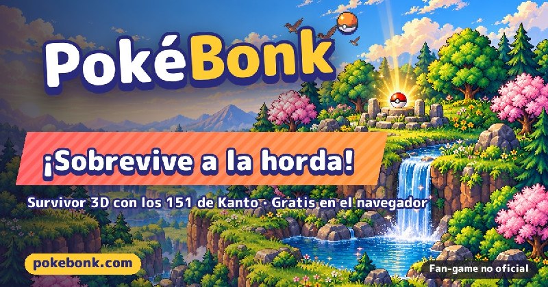 PokéBonk · Survivor 3D de Pokémon gratis en el navegador