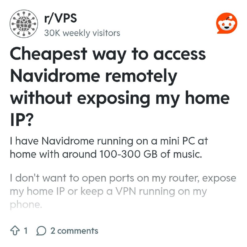 From the VPS community on Reddit