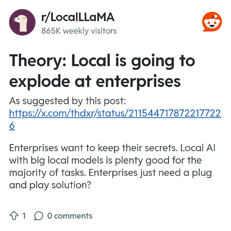 From the LocalLLaMA community on Reddit