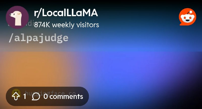 From the LocalLLaMA community on Reddit: AlpaJudge: NVIDIA's Learned Judges for Autonomous-Driving Reasoning