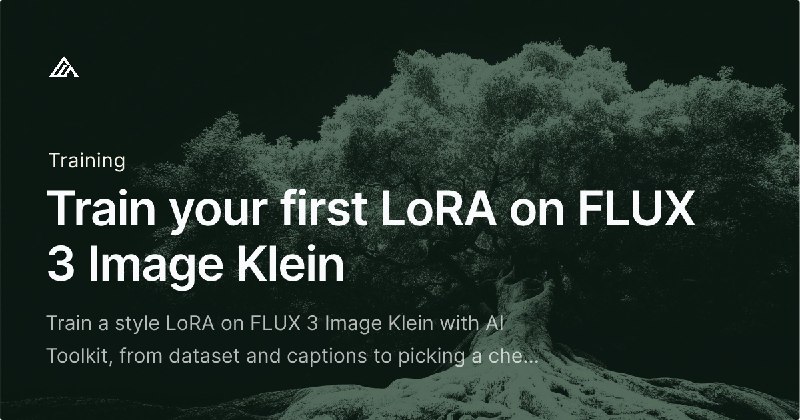 Train your first LoRA on FLUX 3 Image Klein - Black Forest Labs
