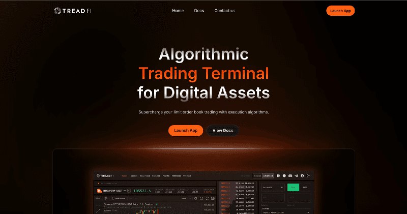 tread.fi - Algorithmic Trading Terminal for Digital Assets