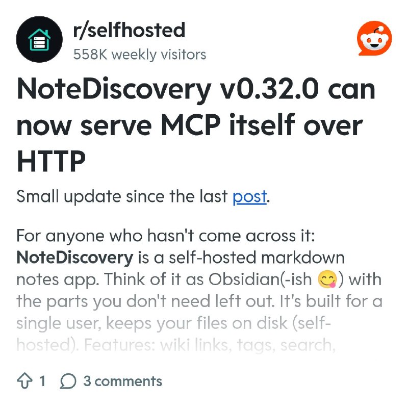 From the selfhosted community on Reddit