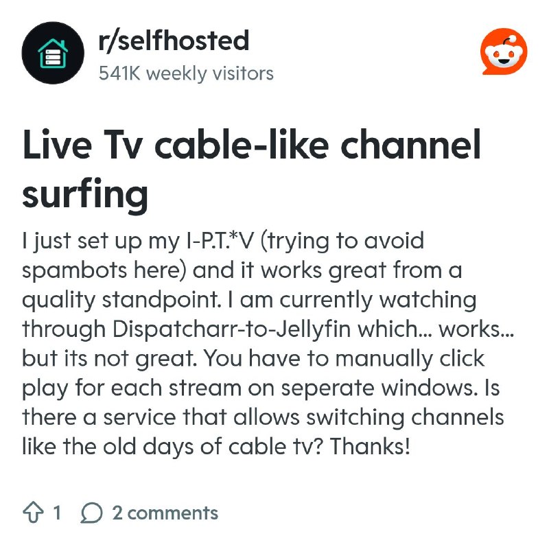 From the selfhosted community on Reddit