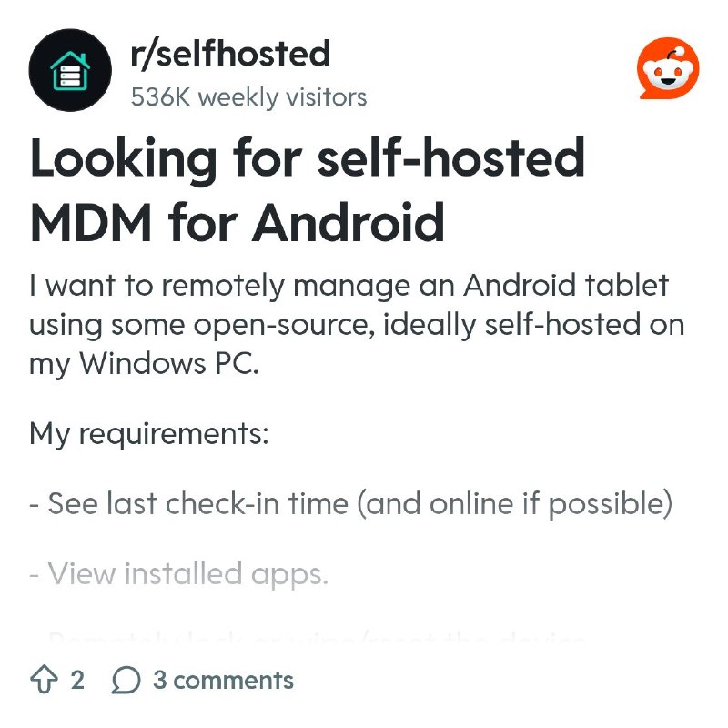 From the selfhosted community on Reddit