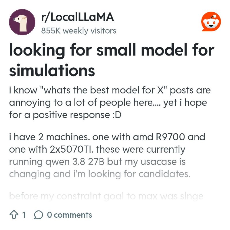 From the LocalLLaMA community on Reddit