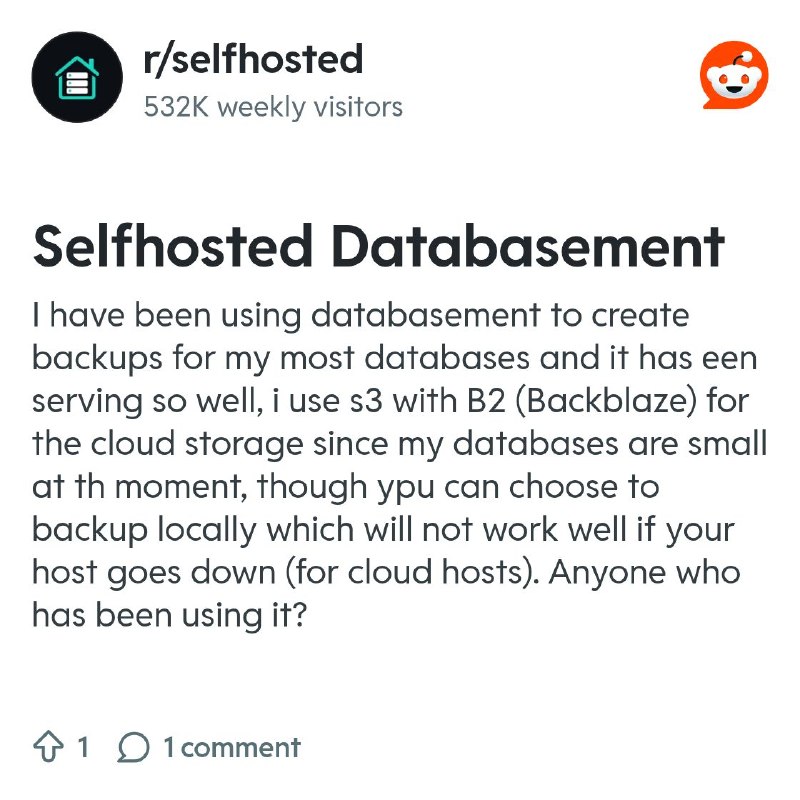 From the selfhosted community on Reddit