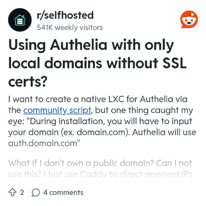 From the selfhosted community on Reddit