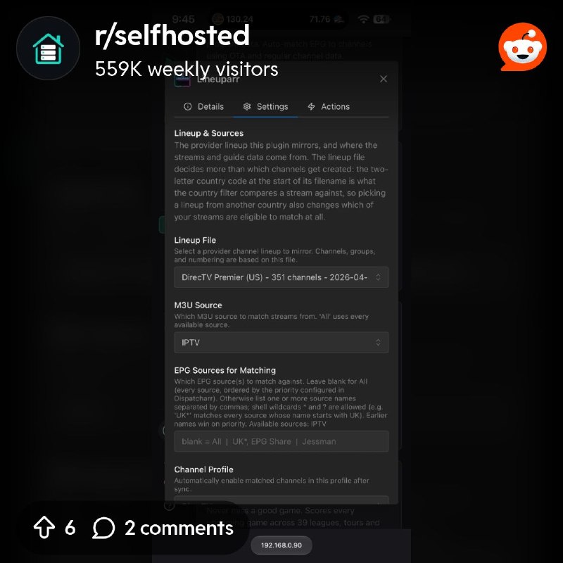 From the selfhosted community on Reddit: Dispatcharr - I didn’t know