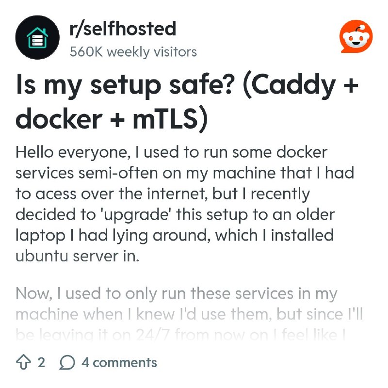 From the selfhosted community on Reddit