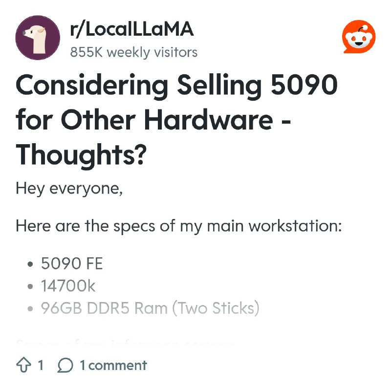 From the LocalLLaMA community on Reddit
