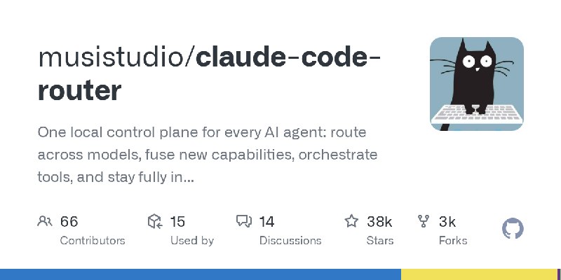 GitHub - musistudio/claude-code-router: One local control plane for every AI agent: route across models, fuse new capabilities…