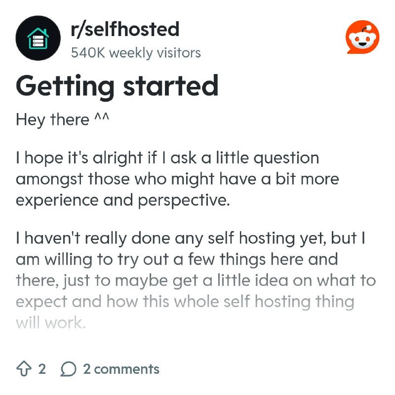 From the selfhosted community on Reddit