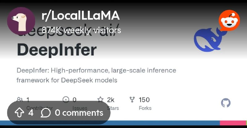 From the LocalLLaMA community on Reddit: Deepseek released DeepInfer - Open Source high-performance, large-scale inference framework…