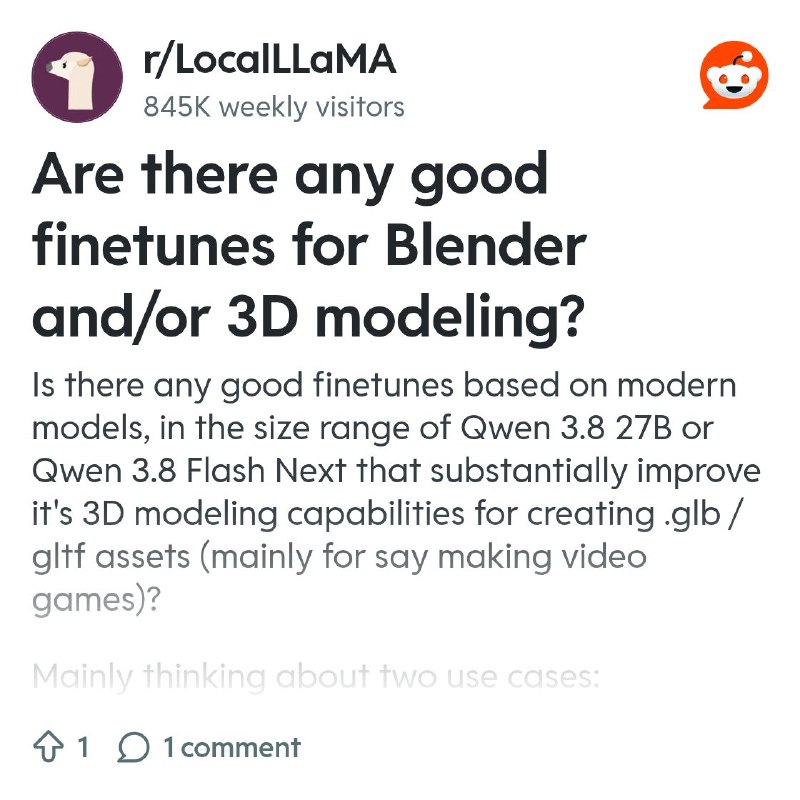From the LocalLLaMA community on Reddit