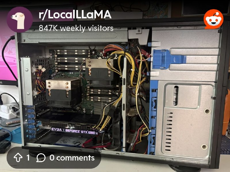 From the LocalLLaMA community on Reddit: Show and tell: PolyStrata on my $20 Xeon server