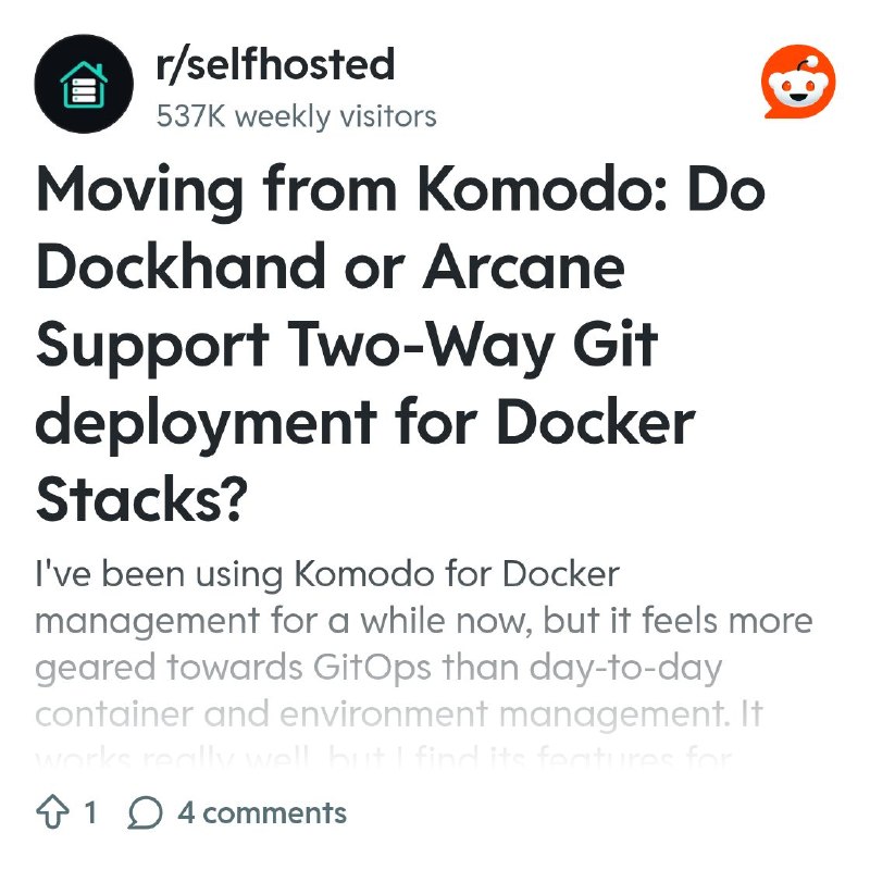 From the selfhosted community on Reddit