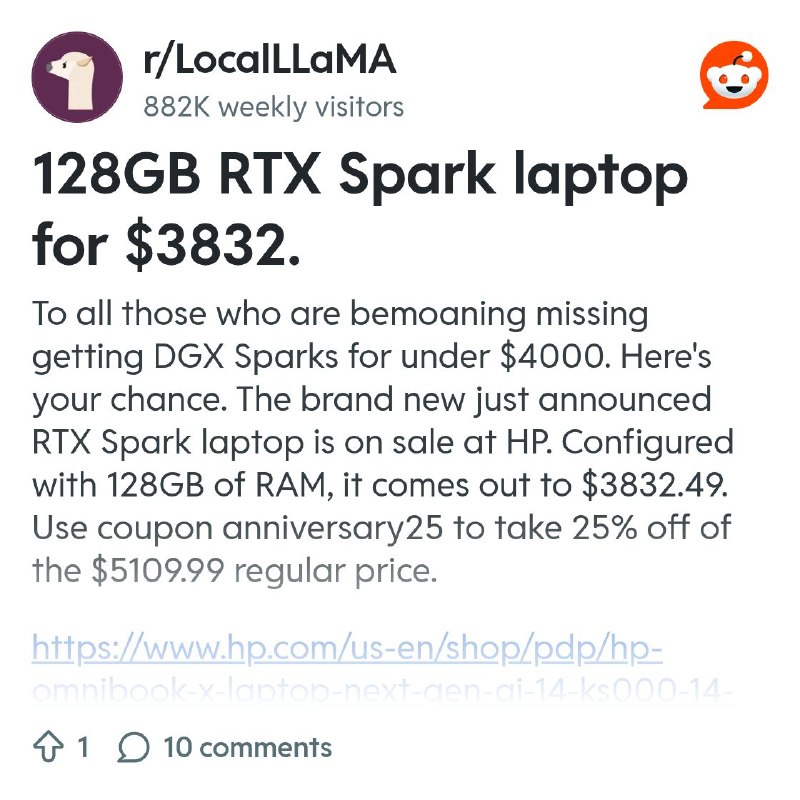 From the LocalLLaMA community on Reddit
