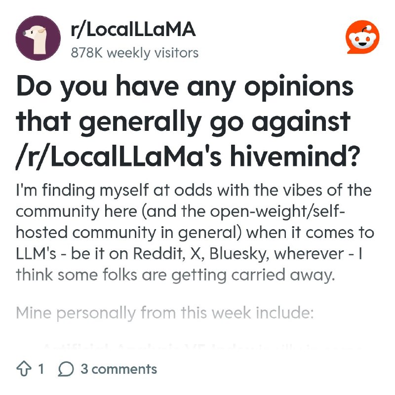From the LocalLLaMA community on Reddit