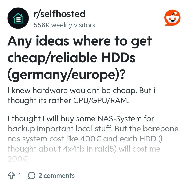 From the selfhosted community on Reddit
