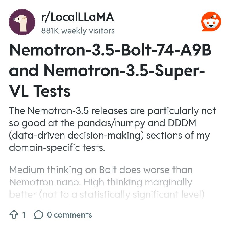 From the LocalLLaMA community on Reddit