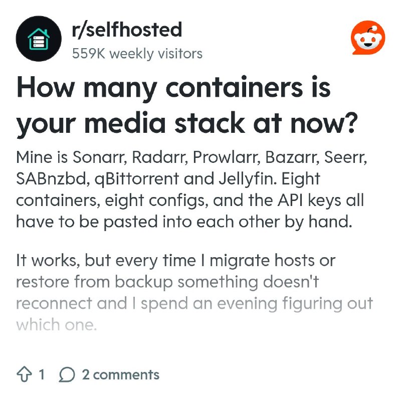 From the selfhosted community on Reddit