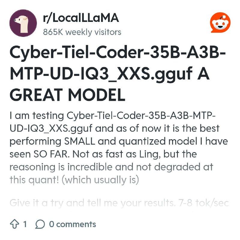 From the LocalLLaMA community on Reddit