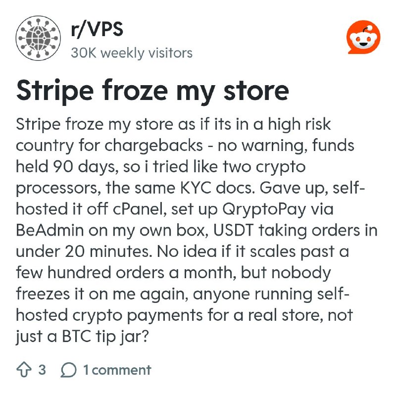 From the VPS community on Reddit