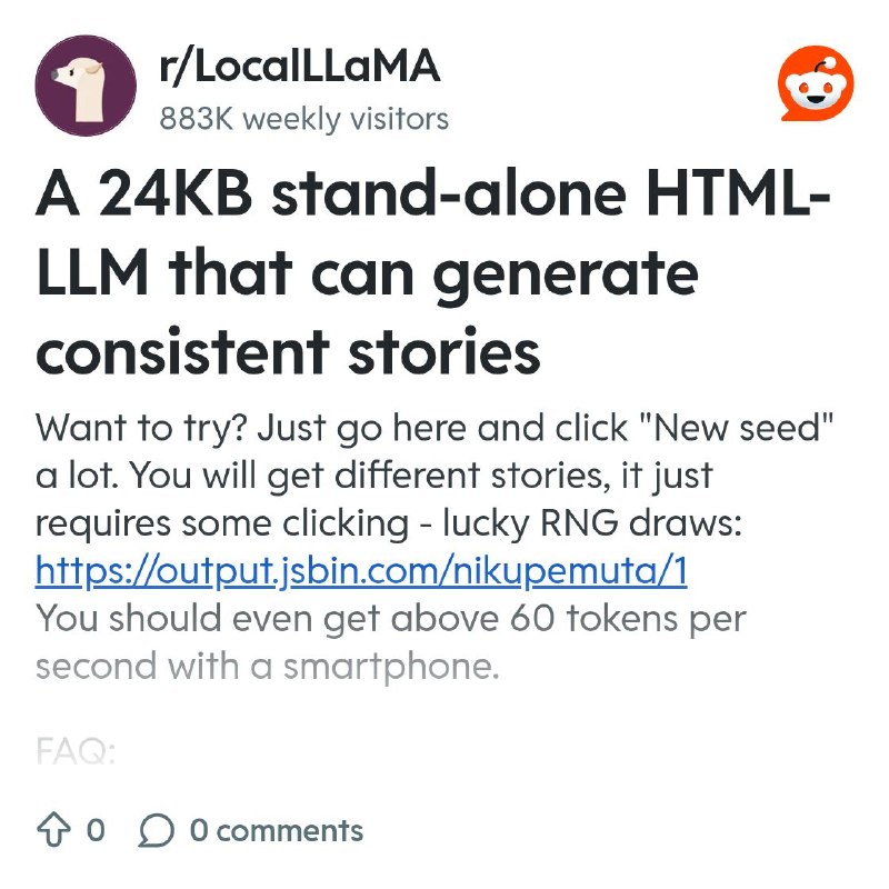 From the LocalLLaMA community on Reddit