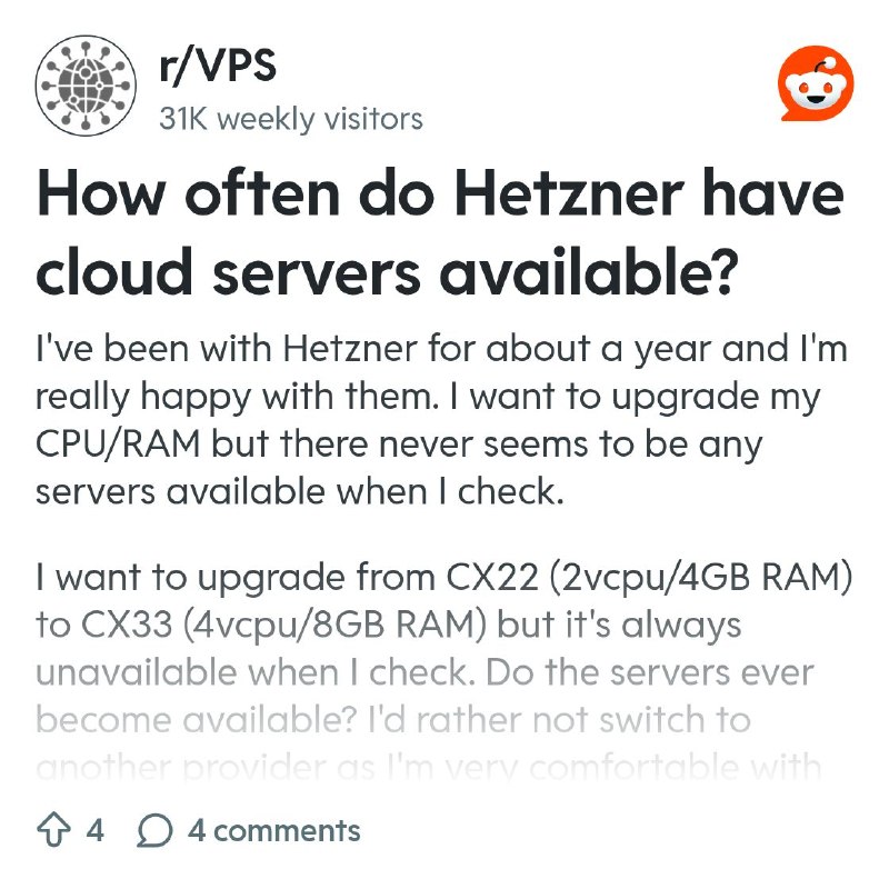 From the VPS community on Reddit
