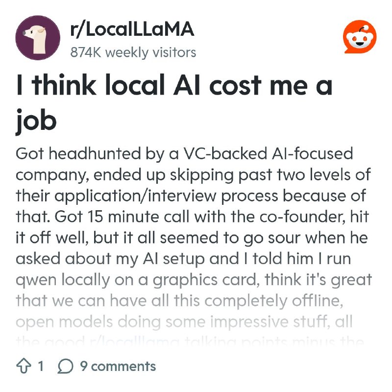 From the LocalLLaMA community on Reddit