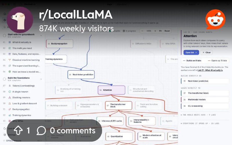From the LocalLLaMA community on Reddit: Updated: Discover AI, an app with 51 hands-on labs for learning how AI works