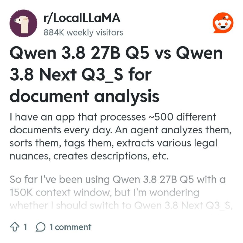 From the LocalLLaMA community on Reddit