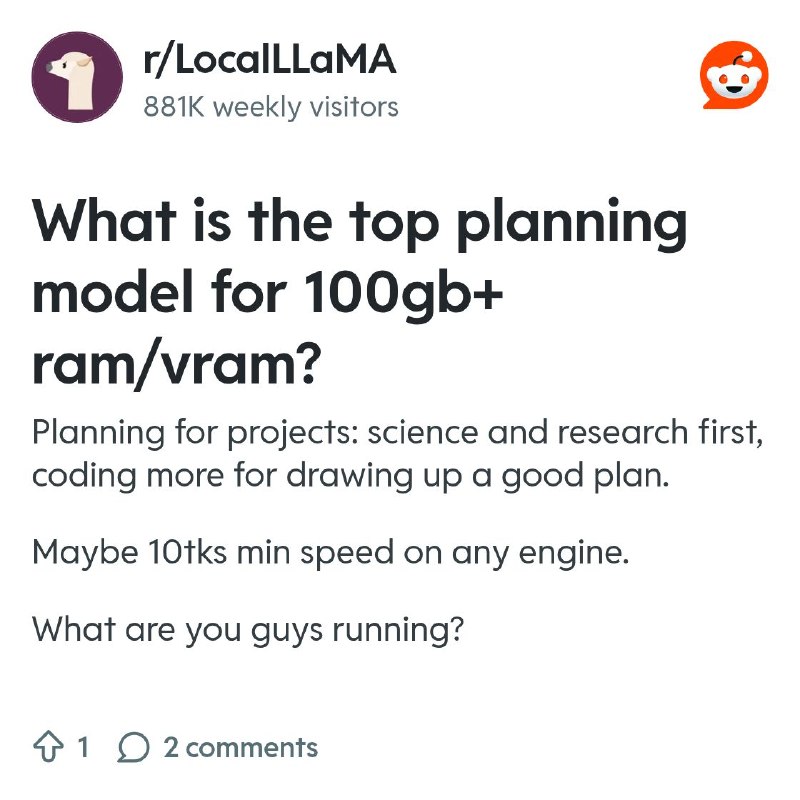 From the LocalLLaMA community on Reddit