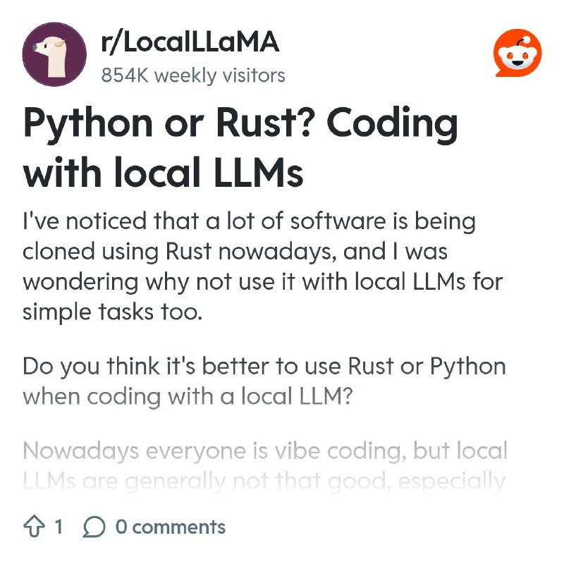 From the LocalLLaMA community on Reddit