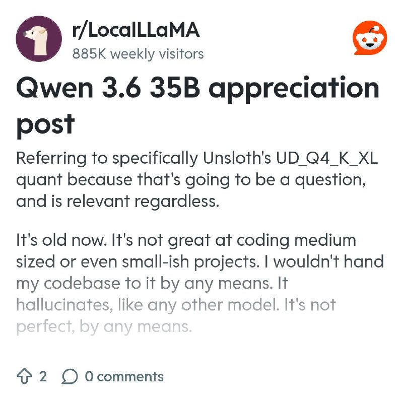 From the LocalLLaMA community on Reddit