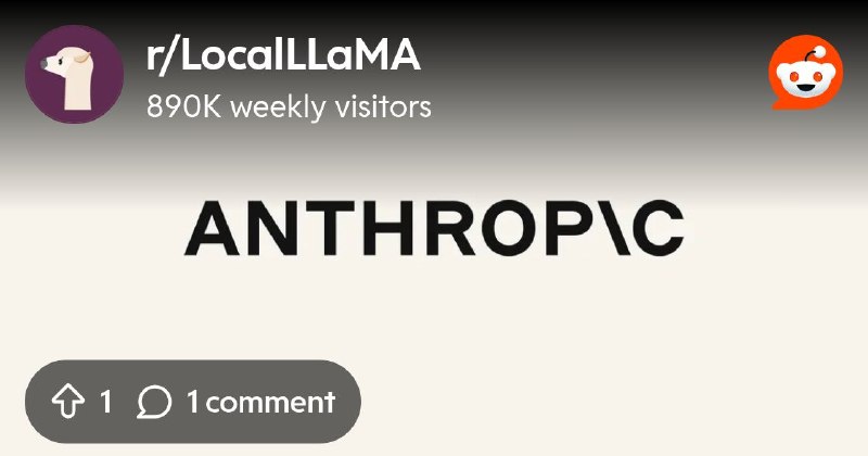 From the LocalLLaMA community on Reddit: Once again anthropic doing free marketing for open weight models