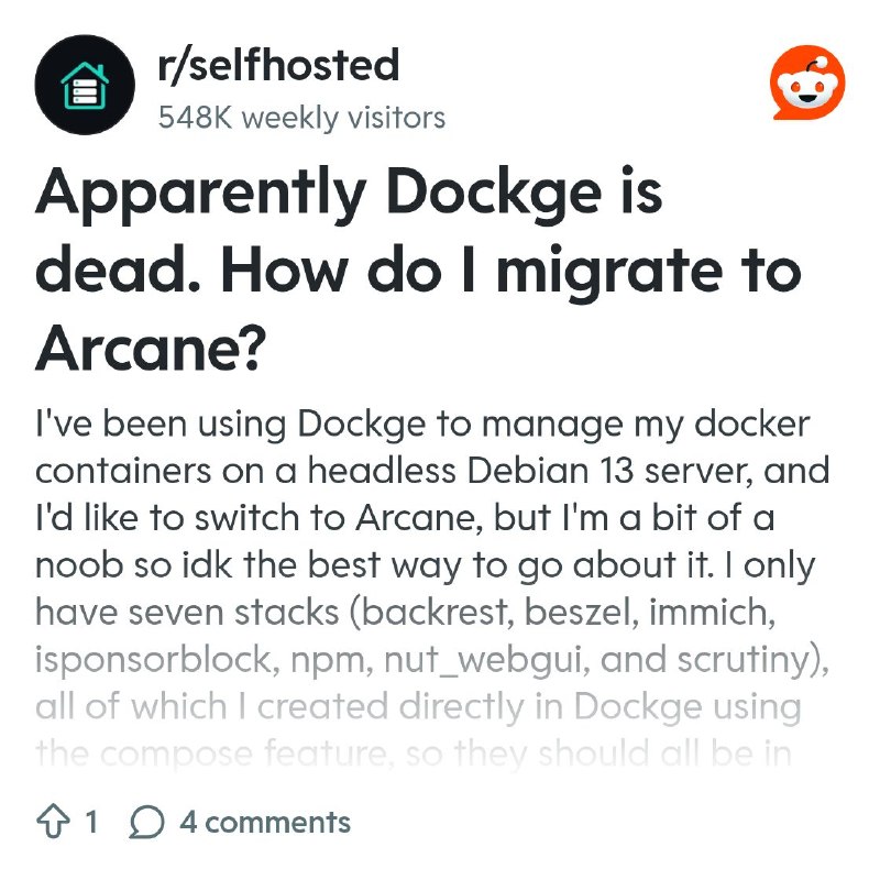 From the selfhosted community on Reddit