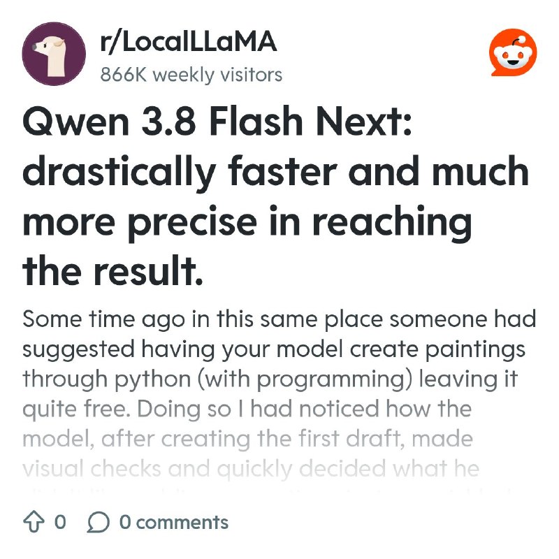 From the LocalLLaMA community on Reddit