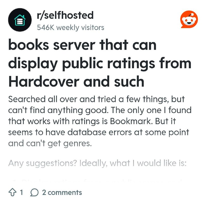 From the selfhosted community on Reddit
