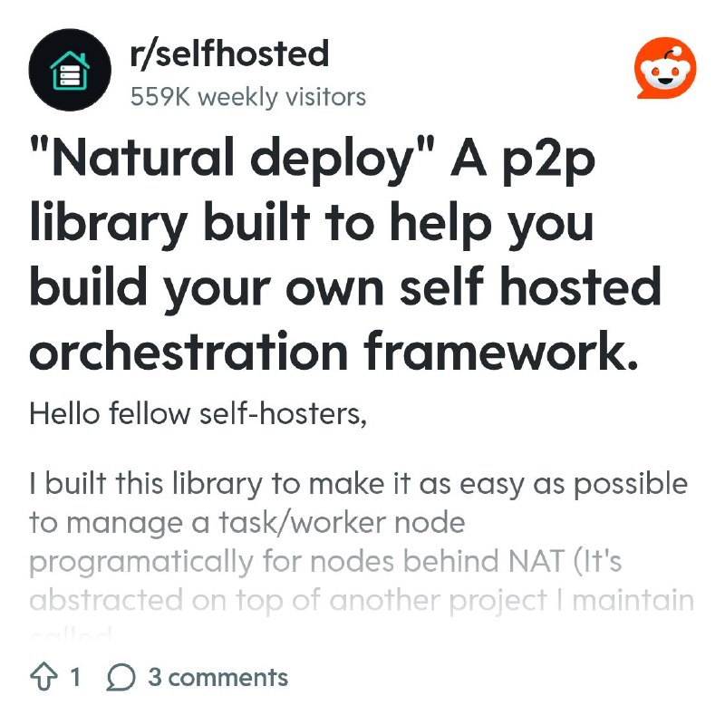 From the selfhosted community on Reddit