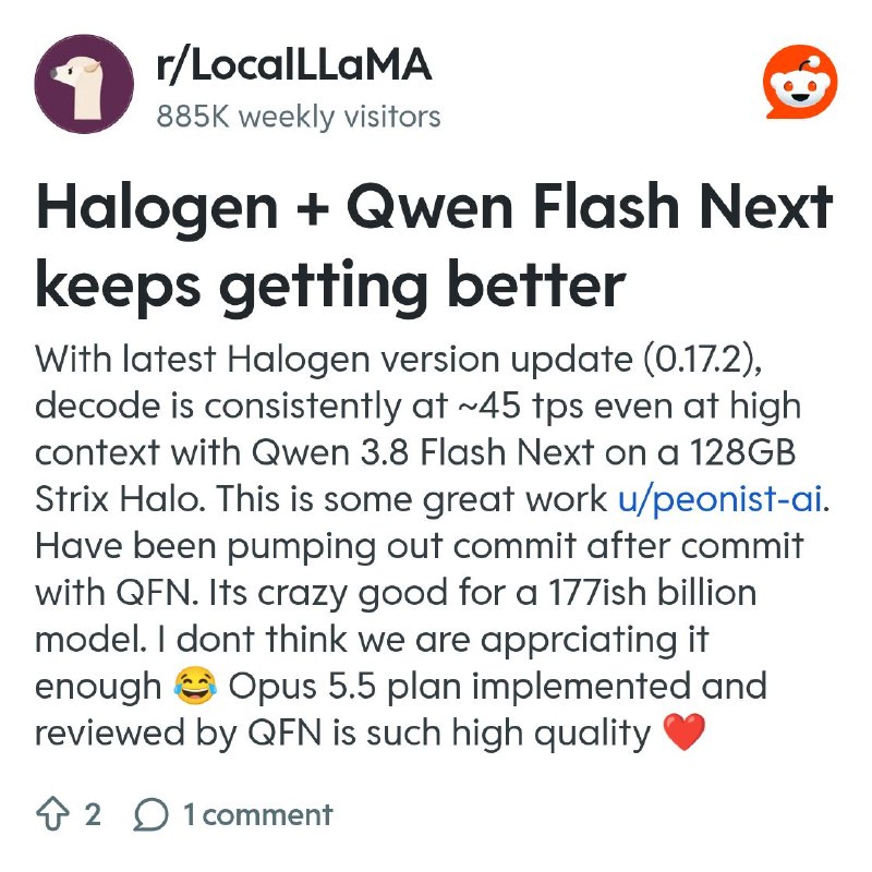 From the LocalLLaMA community on Reddit