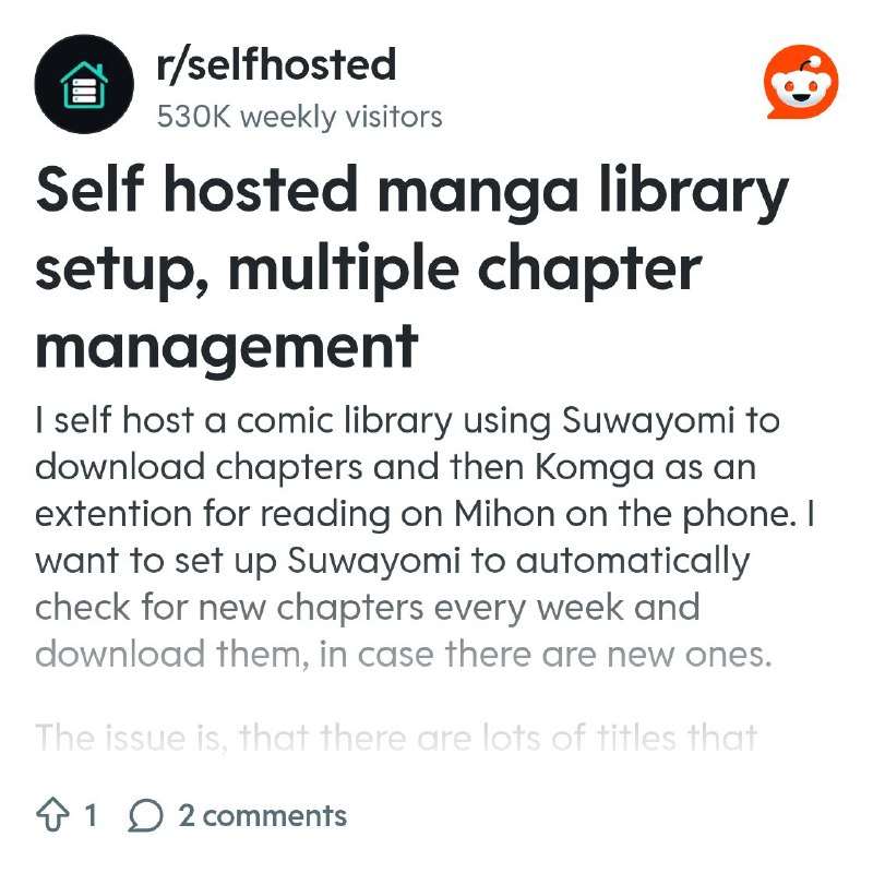 From the selfhosted community on Reddit