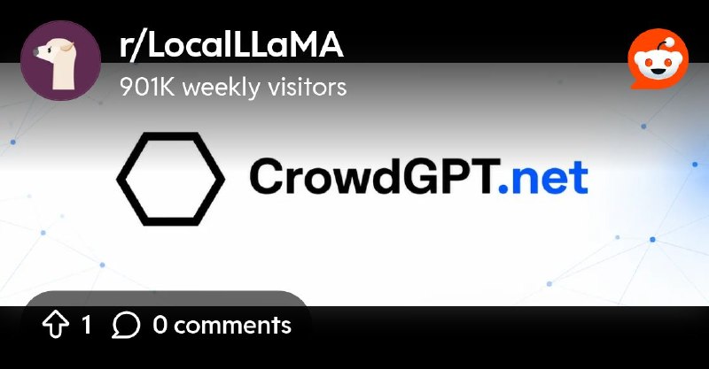 From the LocalLLaMA community on Reddit: CrowdGPT v2.6 - The collaborative LLM