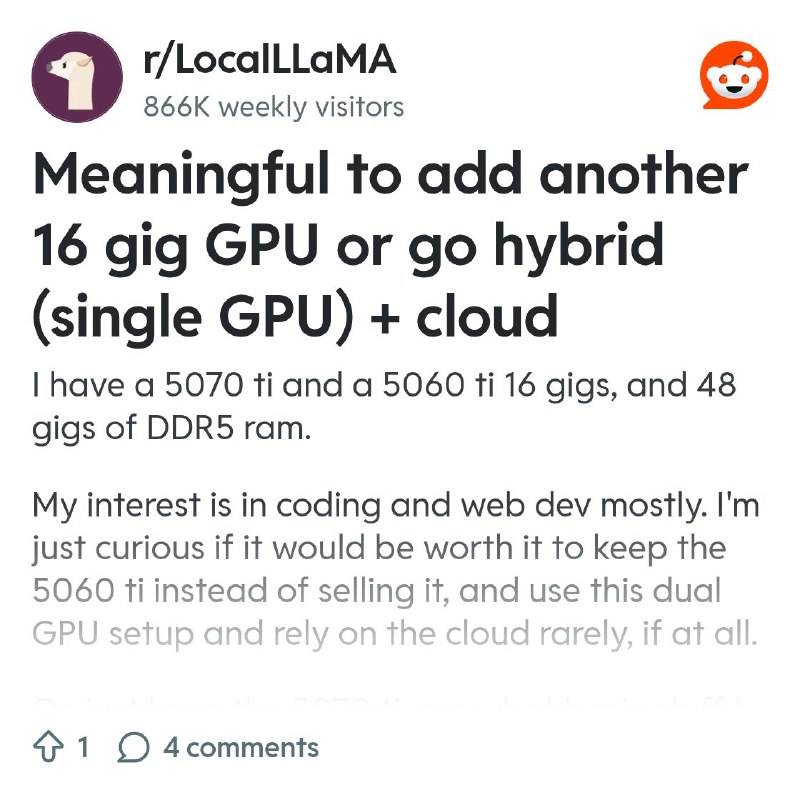 From the LocalLLaMA community on Reddit