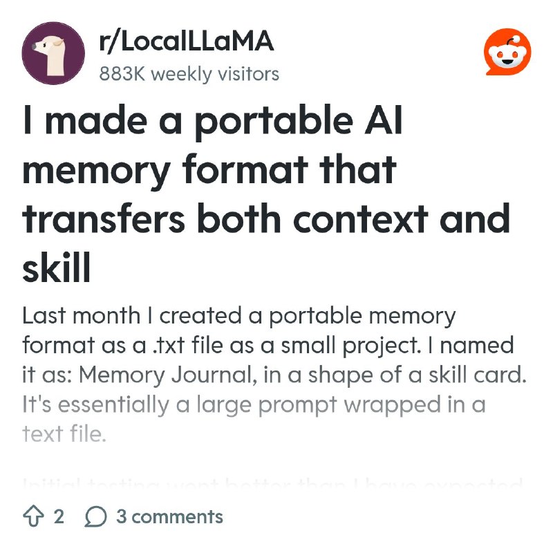 From the LocalLLaMA community on Reddit